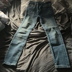 Zara 80’s High Waist Skinny Jeans In Antique Blue